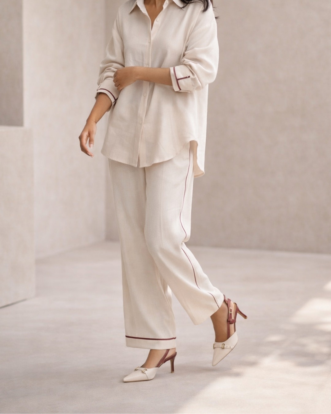 Burgundy Dual Tone Heel - Image 2