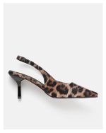 Leopard print slingback