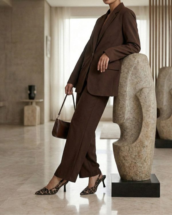 Leopard print slingback