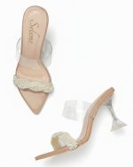 Pearl Clear Hourglass Heel
