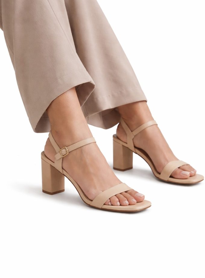 Nude block-heel Heel