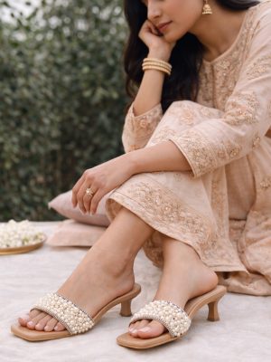 Beige Pearl Heel