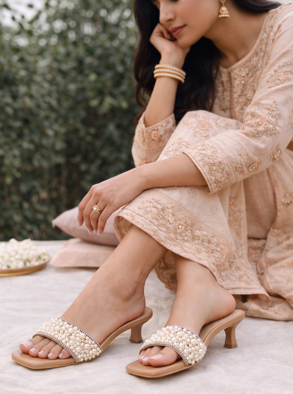 Beige Pearl Heel - Image 2
