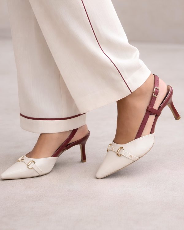 Burgundy Dual Tone Heel