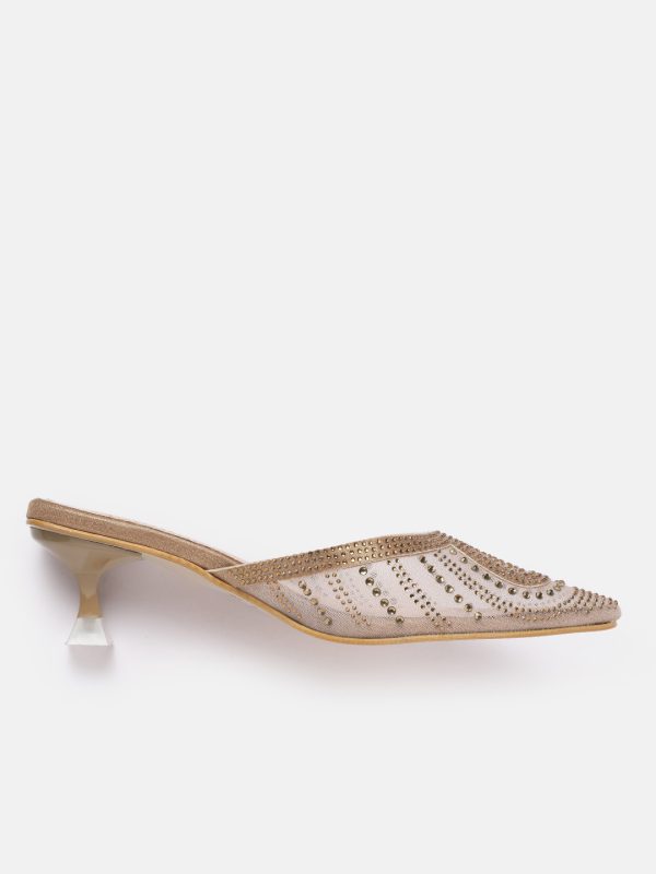 Nude Mesh Heel