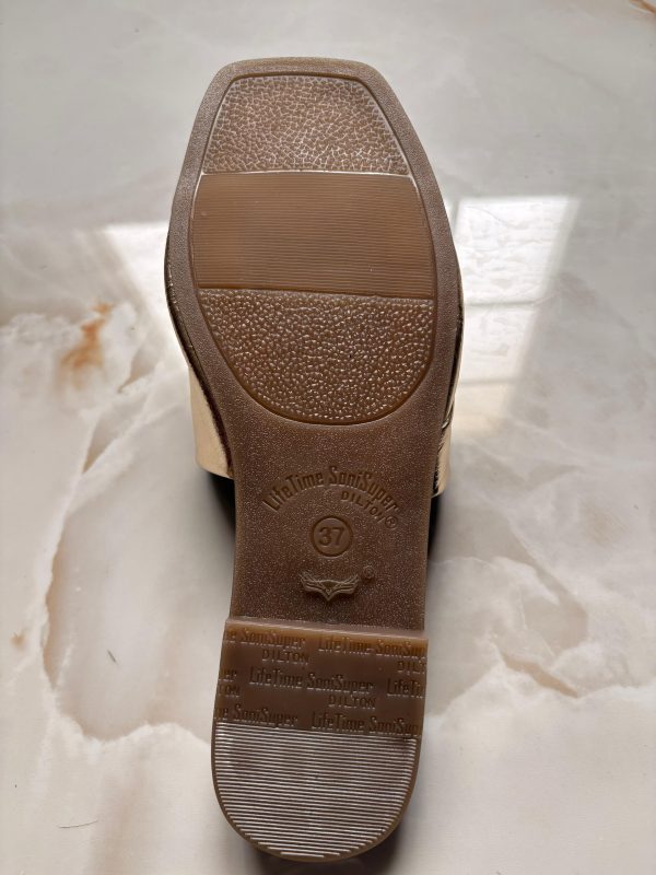 Gold Slide Sandals