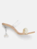Pearl Clear Hourglass Heel