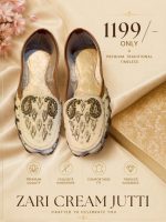 Authentic Zari Cream Jutti