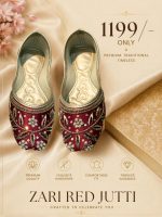 Authentic Zari Red Jutti