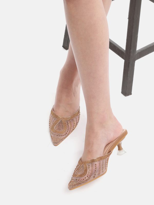 Nude Mesh Heel