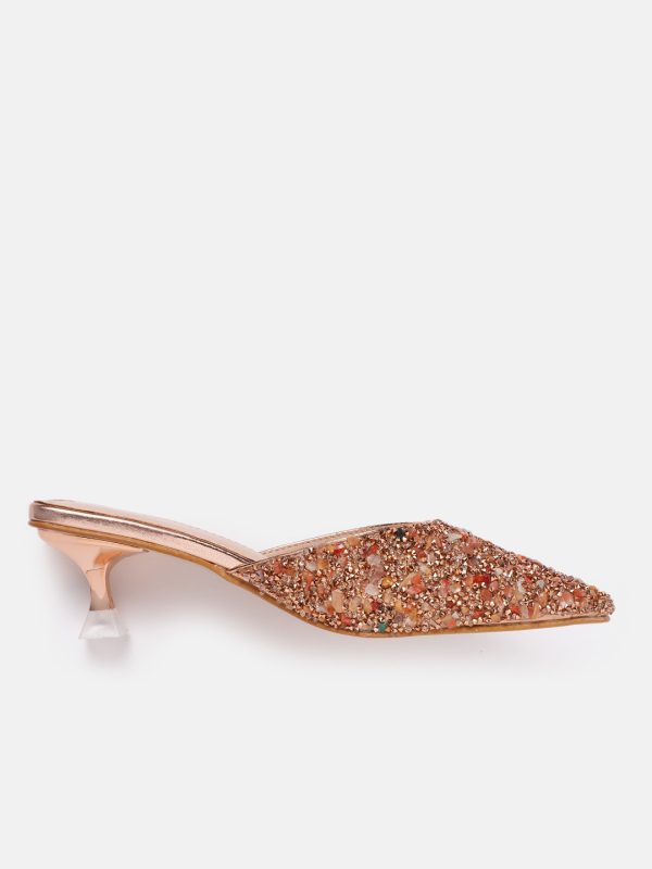 Rose Gold Stone Heel