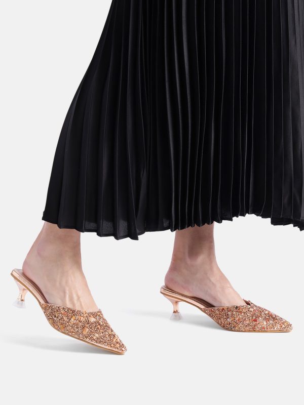 Rose Gold Stone Heel