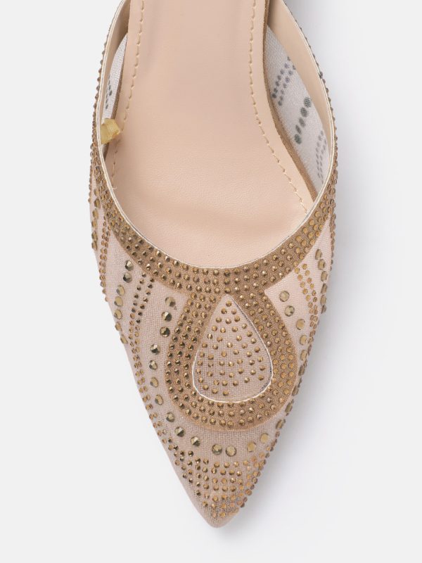 Nude Mesh Heel
