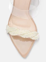 Pearl Clear Hourglass Heel
