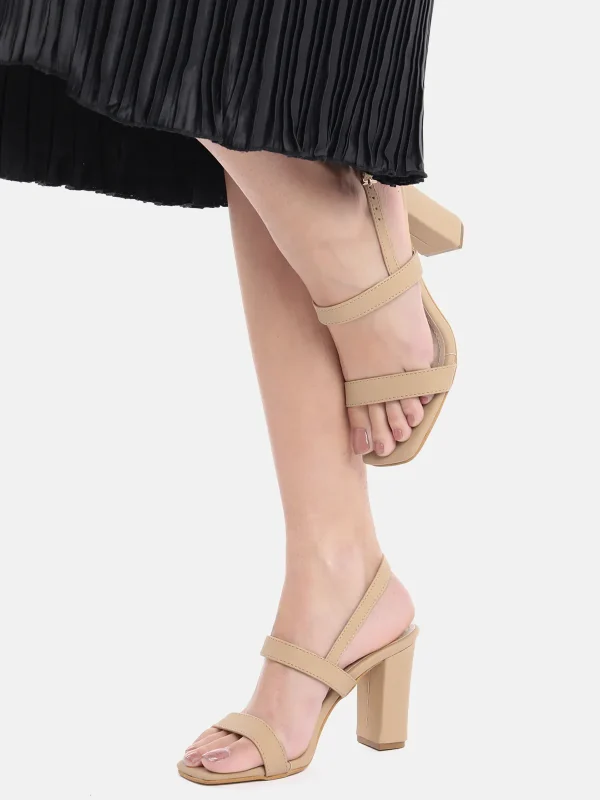 Nude block-heel Heel
